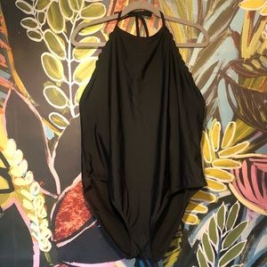 Boohoo Halter One-piece Swimsuit